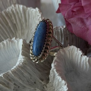 Vintage 925 Sterling Silver Turquoise Ring Size 6