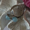 925 Sterling Silver Blue Chalcedony Ring Size 11 Sizable