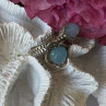 925 Sterling Silver Blue Chalcedony Ring Size 11 Sizable