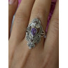Vintage 925 Sterling Silver Amethyst & Marcasite Ring Size 9