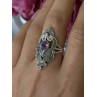Vintage 925 Sterling Silver Amethyst & Marcasite Ring Size 9