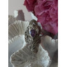 Vintage 925 Sterling Silver Amethyst & Marcasite Ring Size 9