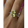 925 Sterling Silver Citrine Ring Size 10