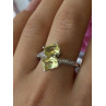 925 Sterling Silver Citrine Ring Size 10