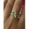925 Sterling Silver Citrine Ring Size 10