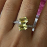 925 Sterling Silver Citrine Ring Size 10