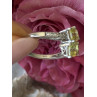 925 Sterling Silver Citrine Ring Size 10