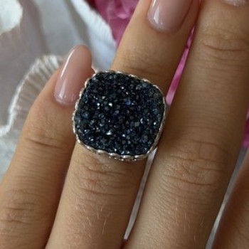 Beautiful 925 Sterling Silver Marcasite Ring Size 5