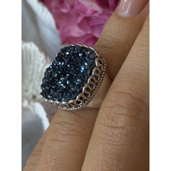 Beautiful 925 Sterling Silver Marcasite Ring Size 5
