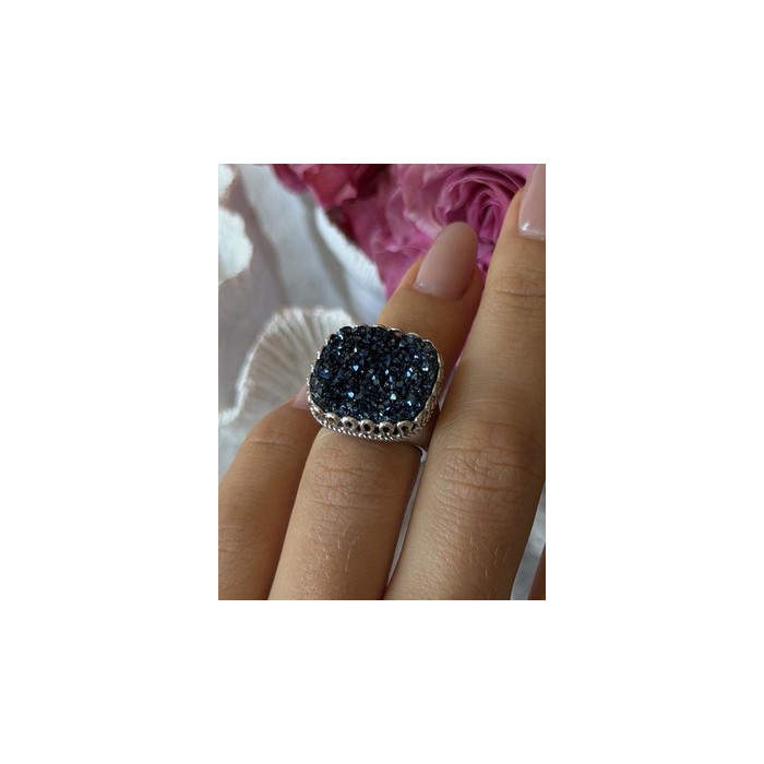 Beautiful 925 Sterling Silver Marcasite Ring Size 5
