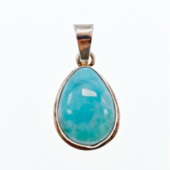 925 Sterling Silver Larimar Pendant
