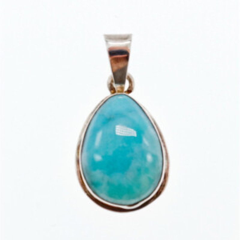925 Sterling Silver Larimar Pendant