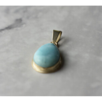 925 Sterling Silver Larimar Pendant