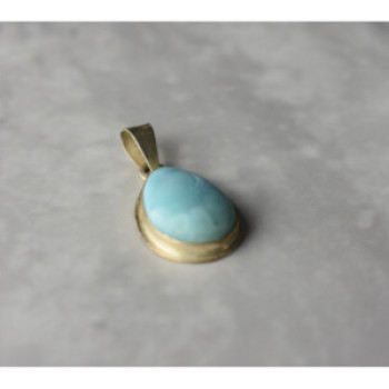 925 Sterling Silver Larimar Pendant