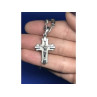Vintage Men's  925 Sterling Silver Chain with Cross 18.9 in