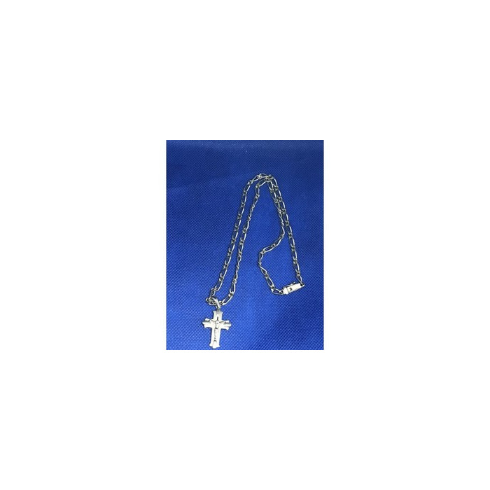 Vintage Men's  925 Sterling Silver Chain with Cross 18.9 in
