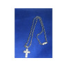 Vintage Men's  925 Sterling Silver Chain with Cross 18.9 in