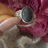 Vintage 925 Sterling Silver Black Diamond Ring Size 8