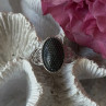 Vintage 925 Sterling Silver Black Diamond Ring Size 8