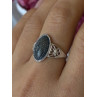 Vintage 925 Sterling Silver Black Diamond  Ring Size 8