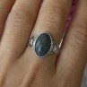 Vintage 925 Sterling Silver Black Diamond Ring Size 8