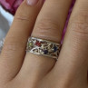 925 Sterling Silver Multi Color Spinel Ring Size 7