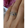 925 Sterling Silver Multi Color Spinel Ring Size 7