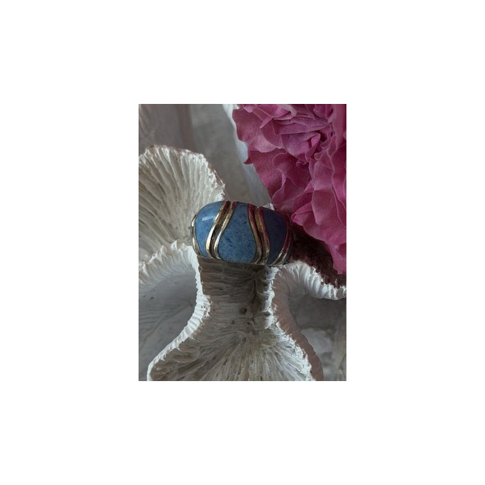 925 Sterling Silver Sodalite Ring Size 6.5