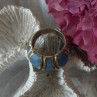 925 Sterling Silver Sodalite Ring Size 6.5