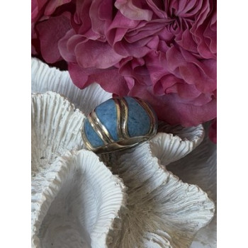 925 Sterling Silver Sodalite Ring Size 6.5