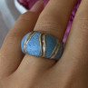 925 Sterling Silver Sodalite Ring Size 6.5