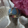 925 Sterling Silver Sodalite Ring Size 6.5