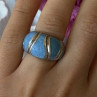 925 Sterling Silver Sodalite Ring Size 6.5