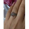 925 Sterling Silver Garnet & Marcasite Ring Size 7