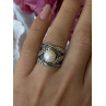 925 Sterling Silver Pearl Ring Size 6