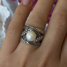 925 Sterling Silver Pearl Ring Size 6
