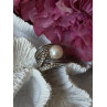 925 Sterling Silver Pearl Ring Size 6