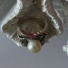 925 Sterling Silver Pearl Ring Size 6