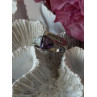 925 Sterling Silver Amethyst Opal Beryl Ring Size 7