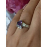 925 Sterling Silver Amethyst Opal Beryl Ring Size 7