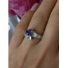 925 Sterling Silver Amethyst Opal Beryl Ring Size 7