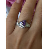 925 Sterling Silver Amethyst Opal Beryl Ring Size 7