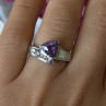 925 Sterling Silver Amethyst Opal Beryl Ring Size 7