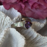 925 Sterling Silver Amethyst Opal Beryl Ring Size 7