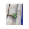 925 Sterling Silver Gold Plated Chrysolite Ring Size 7.5