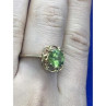 925 Sterling Silver Gold Plated Chrysolite Ring Size 7.5
