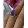 Beautiful 925 Sterling Silver Amethyst Ring Size 5