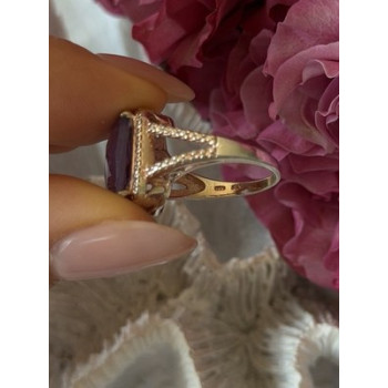 Beautiful 925 Sterling Silver Amethyst Ring Size 5