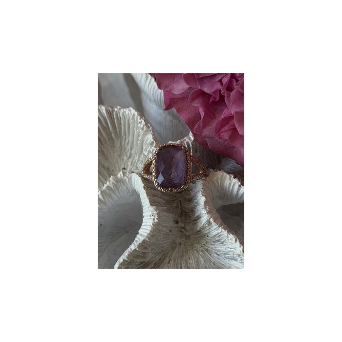Beautiful 925 Sterling Silver Amethyst Ring Size 5