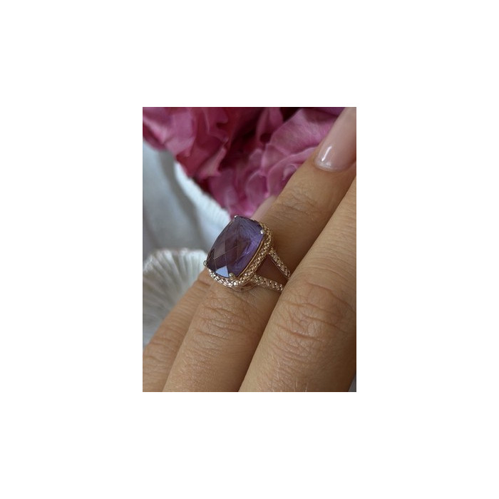 Beautiful 925 Sterling Silver Amethyst Ring Size 5